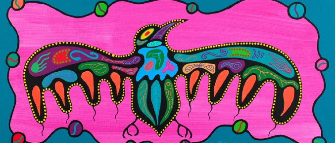 An artwork of a raven