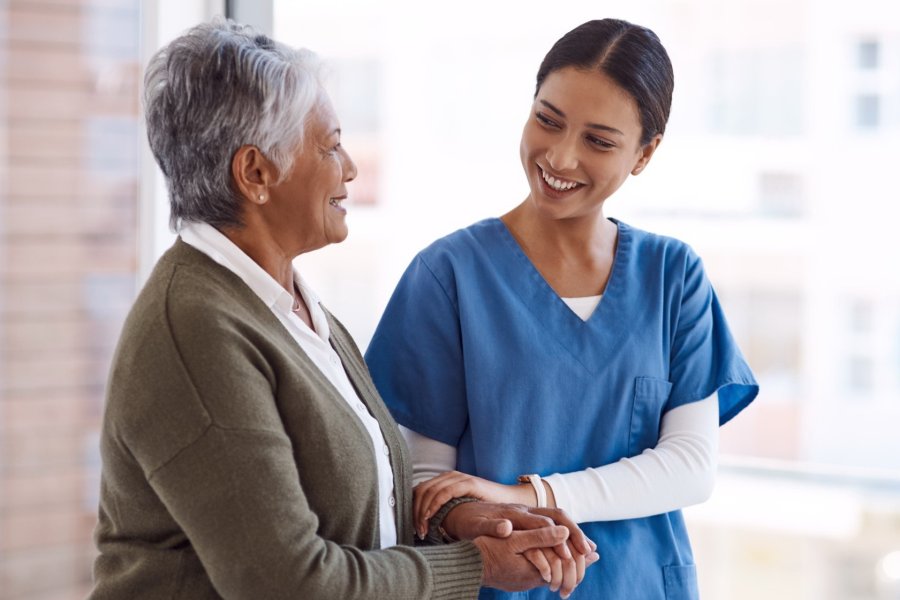 nurse and patient
