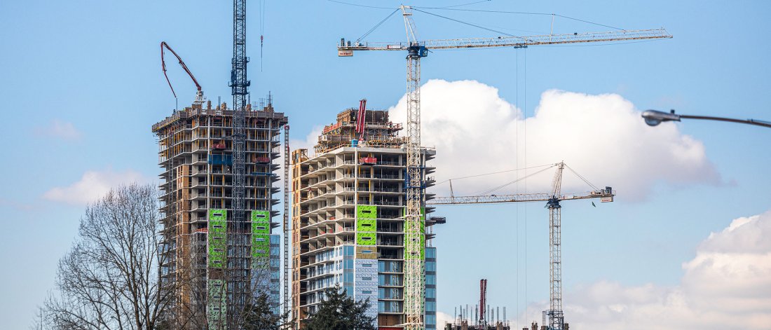 High-rise buildings under construction