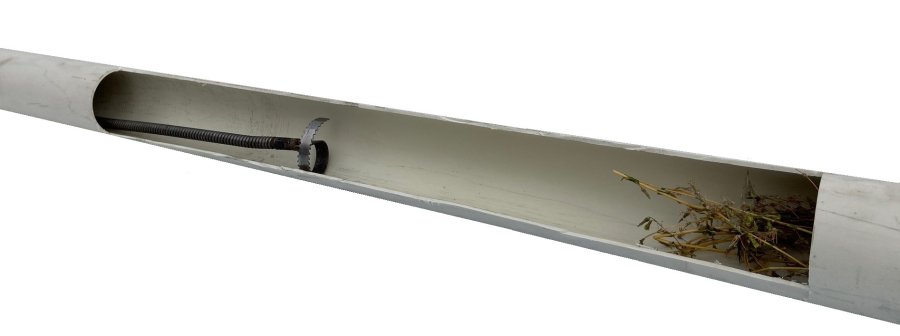 a root cutter in a pipe