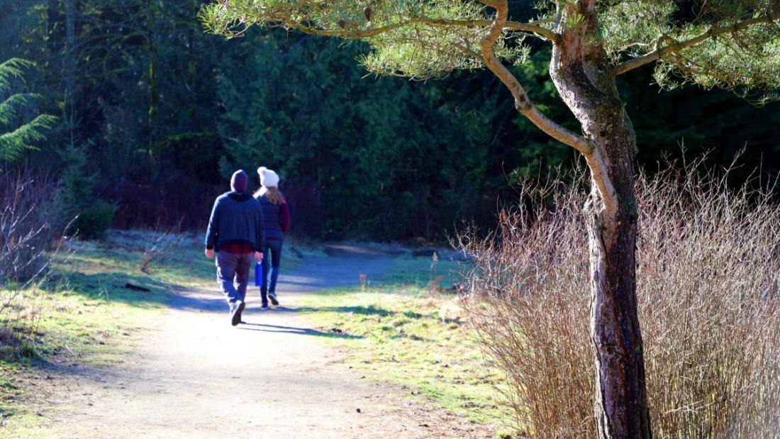 Walking couple