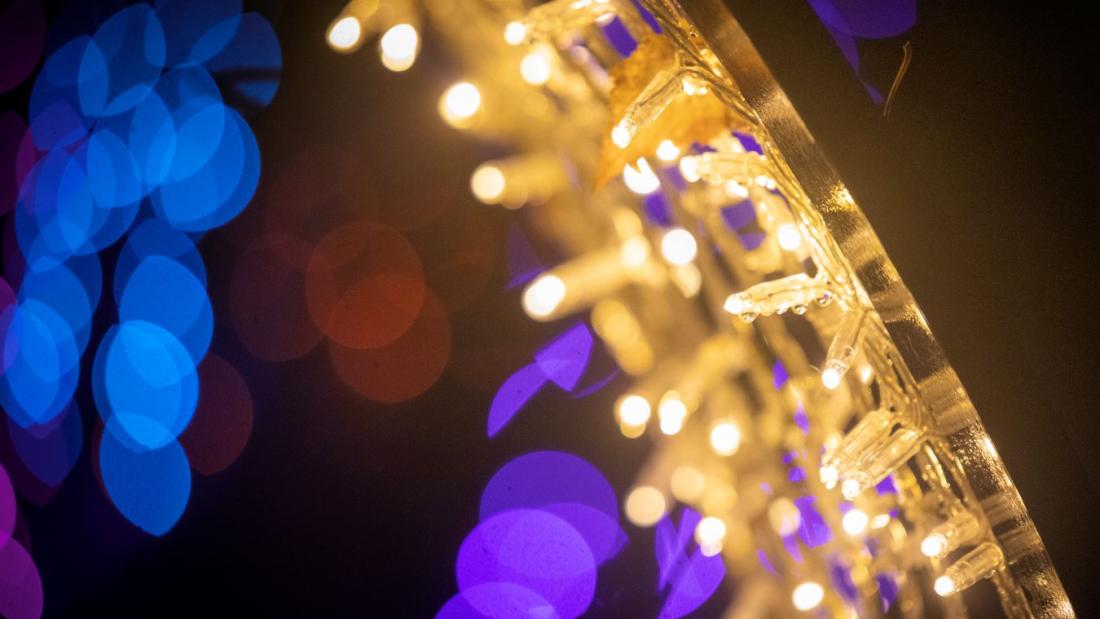 Lights on archway