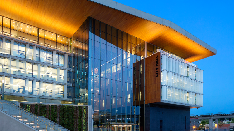exterior photo of surrey city hall