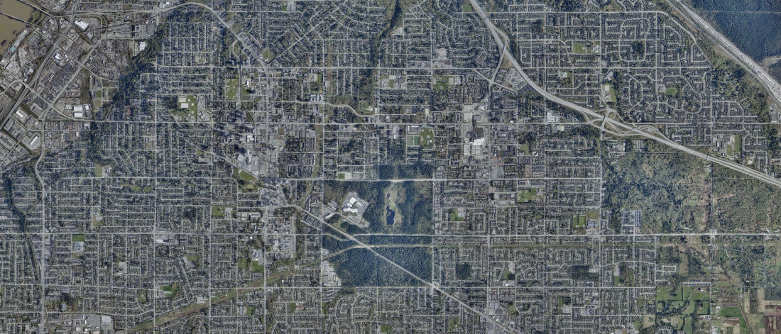 a pictometry image of the Whalley & Guildford areas of Surrey